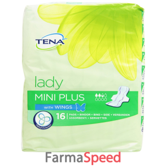 pannolone sagomato tena lady mini plus wings 16 pezzi