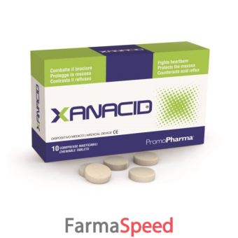 xanacid antiacido 10 compresse masticabili