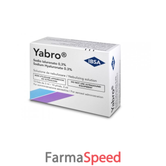 yabro aerosol sodio ialuronato 0,18% soluzione da nebulizzare 10 fiale da 5 ml