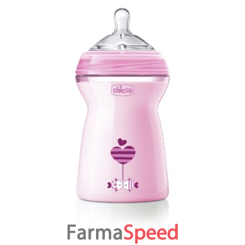 Girl 330 Ml Chicco Biberon Natfeel 6m 